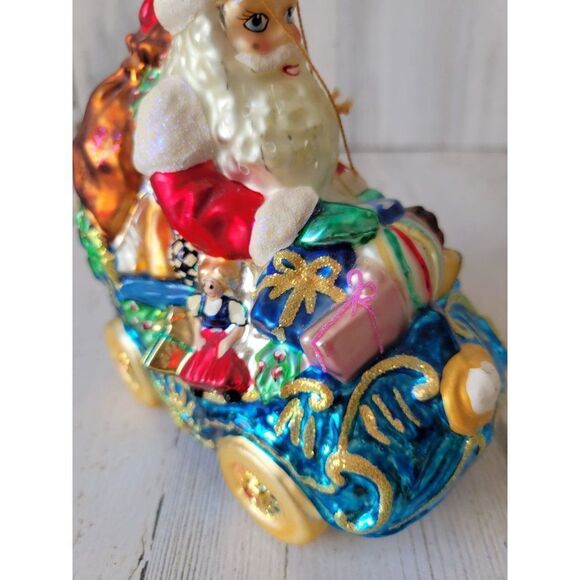 Radko royal roadster Santa large car toys ornament vintage Xmas tree - Picture 5 of 8
